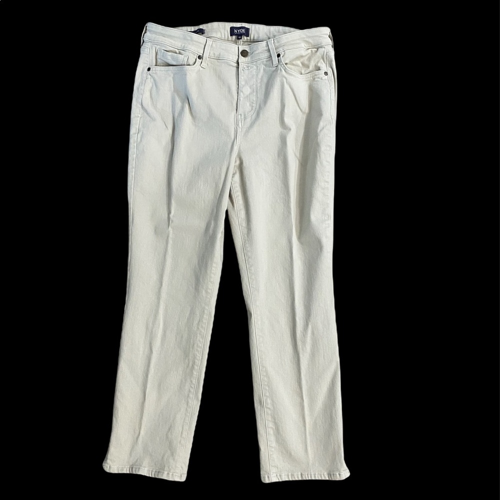 NYDJ tan Straight-Leg Jeans
